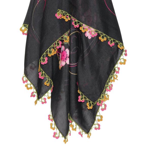 Tulbent Scarf Handmade Crochet Detailing NWOT - Picture 8 of 8